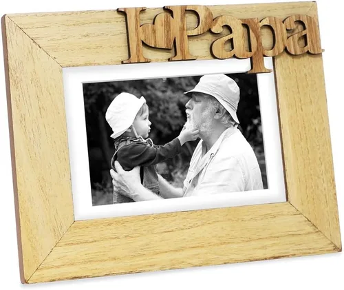 Miniatura 6 de Isaac Jacobs Marco de fotos de madera negra con texto "I Love Papa" / I Heart Papa, 10x15 cm, regalo de fotos para papá, abuelo, familia, para mesa
