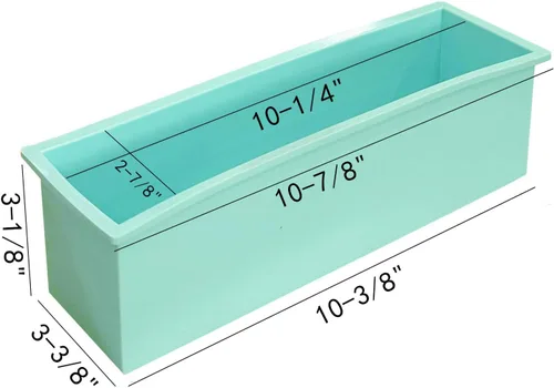 Miniatura 2 de 2 piezas molde de silicona para jabón rectangular flexible, para hacer velas, jabones caseros, manualidades (Azul)
