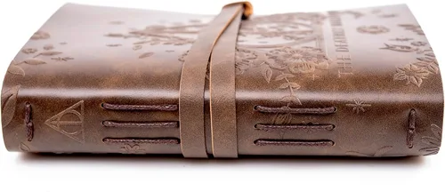 Miniatura 8 de CON*QUEST Conquest Journals Harry Potter Las Reliquias de la Muerte Cuaderno envuelto en cuero, 5"x7", cuero vegano, cubierta en relieve, 240