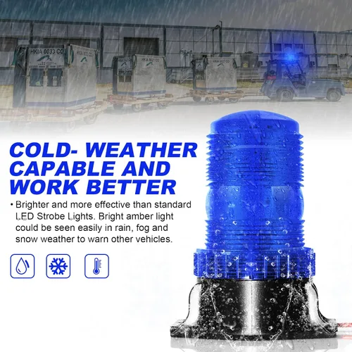 Miniatura 4 de eTzone 30 luces LED para carretilla elevadora, luces estroboscópicas azules de emergencia 360 luces intermitentes de advertencia 30 W DC10-110