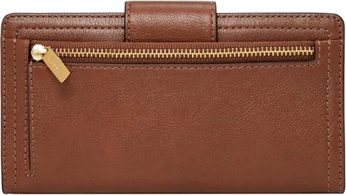 Miniatura 3 de Fossil Women's Logan Leather Wallet RFID Blocking Tab Clutch, Black (Model SL7830001)