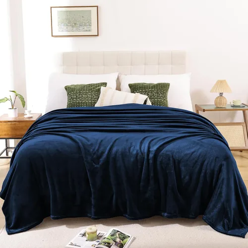 Miniatura 24 de Manta de Forro Polar Negro para Sofá, Silla, Sillón, Suave, Cálida, Mullida y Acogedora para Mujeres y Hombres, 300GSM Decoración de Habitación