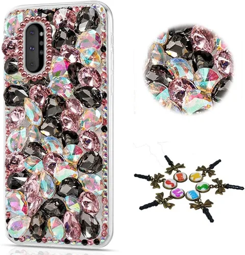 Miniatura 14 de Sparkle - Funda compatible con Samsung Galaxy Note 10, elegante funda 3D hecha a mano con diseño de diamantes de imitación, diseño de mariposas