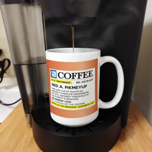 Miniatura 6 de Personalized Gifts Taza de café con receta con tu texto, taza con nombre personalizado, regalos para médicos, enfermeras, taza de café de cerámica