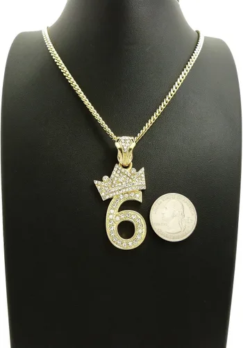 Miniatura 5 de COLGANTE CUBANO DE CADENA CUBANA DE 3 mm24" PARA HOMBRES, Metal, Circonia cúbica