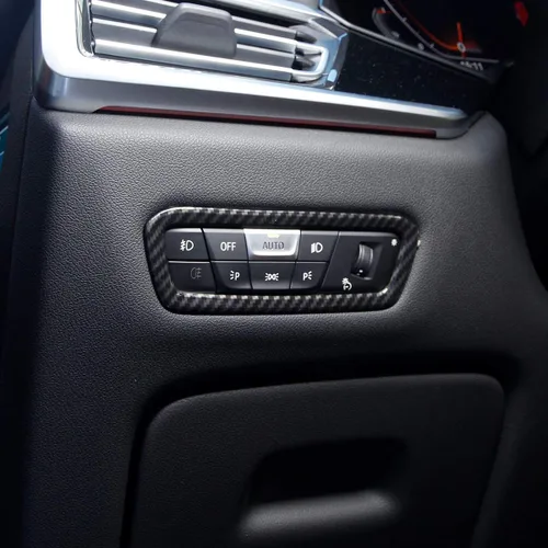 Miniatura 5 de Fibra de carbono estilo ABS coche interruptor decoración marco ajuste para BMW X5 G05 X7 G07 2019