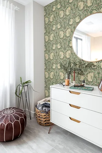Miniatura 6 de NextWall - Papel pintado floral de pimpernel de pelar y pegar (Gardenia y Salvia)