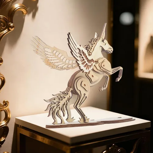 Miniatura 2 de Rompecabezas de madera 3D grabado láser, kit de construcción de montaje seguro para adolescentes y adultos, modelos mecánicos 3D de animales