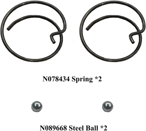 Miniatura 2 de Paquete de 2 resortes N078434 N089668 y bola de acero, apto para DCF805 DCF825 DCF885 DCF886, kit de resorte de destornillador de impacto 2 sets