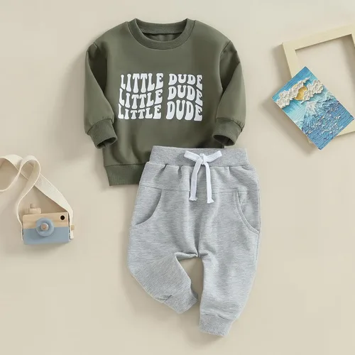 Miniatura 3 de Conjunto de ropa de 2 piezas para bebés y niños pequeños para otoño e invierno