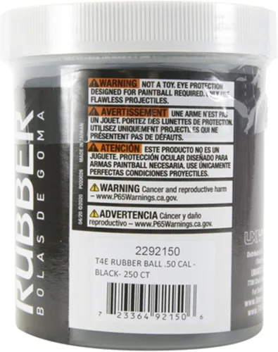 Miniatura 5 de Umarex Munición de bolas de goma T4E prémium para pistolas de paintball, negro, calibre .50, 250