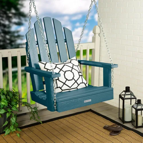 Miniatura 2 de highwood Classic Westport Adirondack - Columpio de porche para 1 persona, color negro