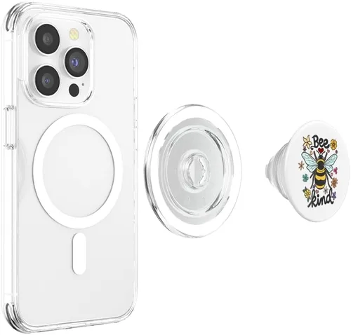 Miniatura 4 de Cool Bee Kind Flower Funny Bumble Bee Women Girls PopSockets MagSafe PopGrip for iPhone