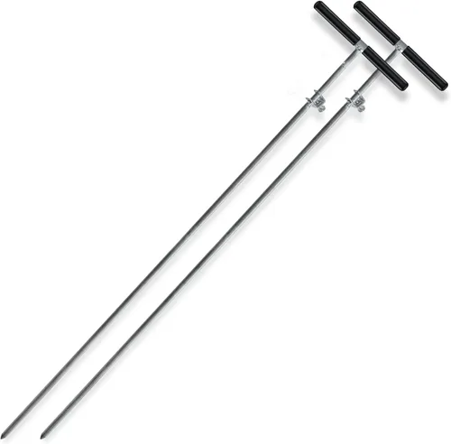Sonda de suelo 2 en 1 y varilla de tierra con abrazadera de alambre de tierra, ideal para valla eléctrica, energizadores, herramientas de