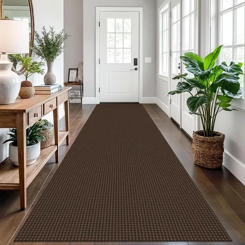 Miniatura 59 de EARTHALL Alfombra de pasillo 3x14 pies, alfombras lavables extra largas para pasillos, tejidas, antideslizante, alfombra trenzada para entrada