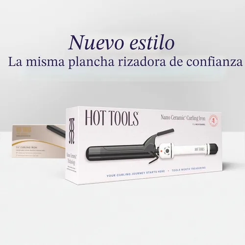 Miniatura 7 de HOT TOOLS Pro Artist Nano Cerámica Rizador/Varita Para Cabello Suave y Brillante (1 pulgada) Negro/Blanco
