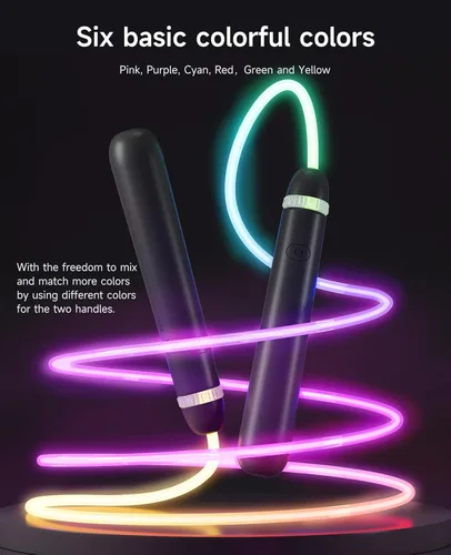 Miniatura 2 de LED Light Up Jump Rope for Kids and Adult, Adjustable Glowing Skipping Rope for Boys and Girls, Colorful Luminous Jumping Rope for Fitness and