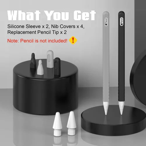 Miniatura 2 de Paquete de 2 fundas compatibles con Apple Pencil Pro 2024 y 2ª generación: accesorios de funda protectora para Apple Pen - Funda de silicona