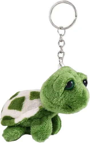 Jinshining Llavero de muñeca de tortuga de criaturas marinas, color verde, llavero de regalo, bolso de dibujos animados, colgante de animal de