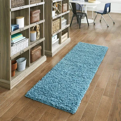 Miniatura 22 de Unique Loom Zuniga Solid Shag Collection alfombra moderna de felpa negra de área (7' 0 x 10' 0)