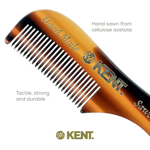 Miniatura 6 de KENT 81T Peine para Barba y Bigote Hecho a Mano - Extra Pequeño. Mini peines de barba y bigote de dientes finos, tamaño de bolsillo para aseo