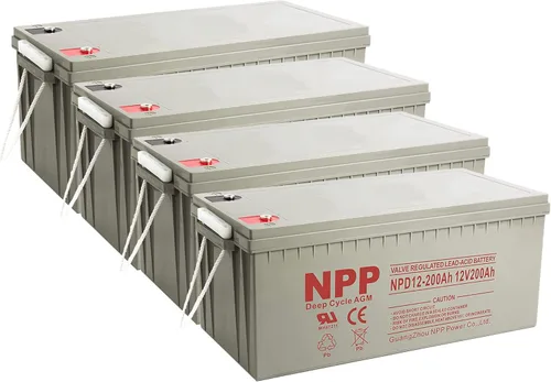 Miniatura 11 de NPP NPD12-100Ah (T16A, 2 piezas) Batería AGM SLA de ciclo profundo de 12 voltios, 12 V, 100 Ah, batería de ciclo profundo de 1200 amperios
