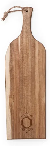Miniatura 19 de PICNIC TIME Monogram - A - Tabla de embutidos de acacia personalizada de 24 pulgadas con borde de madera cruda, tabla de queso, plato para servir
