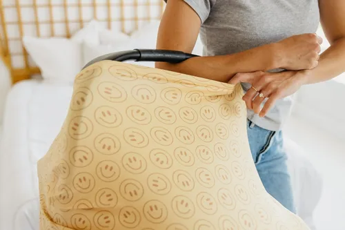 Miniatura 310 de Copper Pearl Funda multiusos: fundas de asiento de automóvil, funda de lactancia y funda de cochecito para el sol, tela elástica, uso para todas
