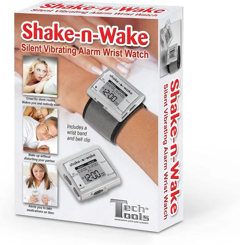 Miniatura 7 de Tech Tools Reloj despertador vibratorio - Shake N Wake - Reloj de pulsera con alarma silenciosa - con alarma dual