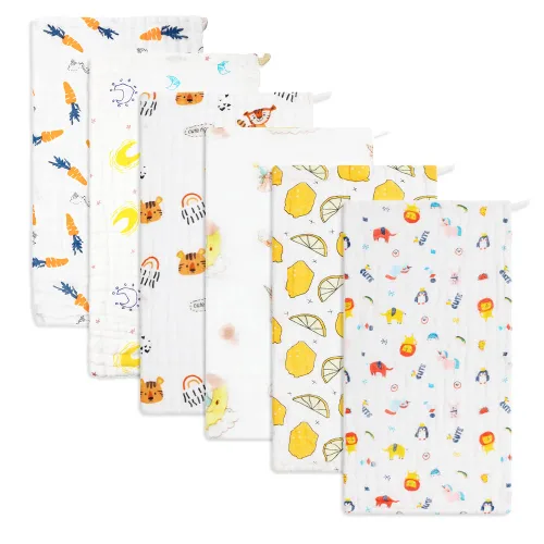 Miniatura 11 de norinori Paños de muselina para bebé, paquete de 6 paños de muselina para eructos, pañuelos, grandes, 20 x 10 pulgadas, extra suaves, absorbentes