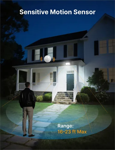 Miniatura 2 de Luz Solar de Inundación, 122 LEDs Luces Exteriores Brillantes con Sensor de Movimiento, Luz de Seguridad Solar de Anochecer a Amanecer para Patio