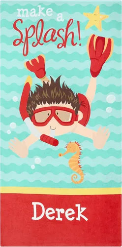 Miniatura 15 de Let's Make Memories - Toalla de playa personalizada para niños - Toalla de piscina única personalizada - Mezcla de algodón/poliéster - Tamaño Gafas