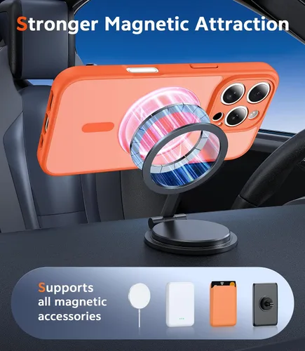 Miniatura 1183 de FNTCASE Funda para iPhone 13 Pro-Max: Fundas magnéticas transparentes compatibles con Magsafe Slim anti amarillamiento protección contra caídas
