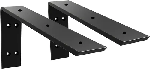 Miniatura 37 de WINKER Soporte para encimera, paquete de 2 unidades resistente de soporte oculto en L para estante de 3/8 pulgadas de grosor, 10 x 6 x 2.5 pulgadas