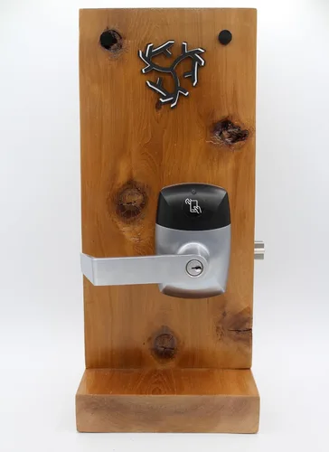Miniatura 5 de Cerradura de puerta con palanca comercial RFID, aplicación de sistema de control de acceso, incluye 2 tarjetas NFC (mano izquierda)