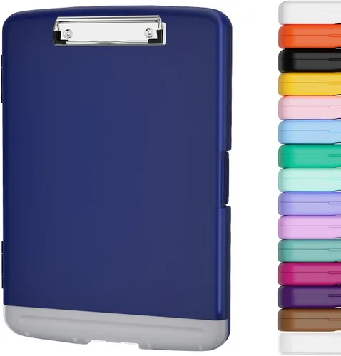 Miniatura 19 de Piasoenc Portapapeles con almacenamiento, caja de organización de 8.5 x 11 pulgadas con soporte para bolígrafo y carpeta de papel legal A4, folio