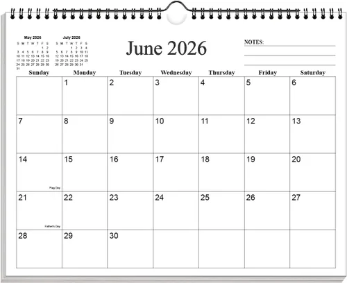 Calendario pequeño de pared 2026 – Mini calendario 2026-2027 de enero de 2026 a junio de 2027, calendario pequeño de 18 meses con papel premium, 6 x