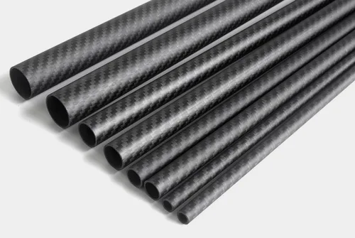 Miniatura 2 de 2 piezas Tubo de Fibra de Carbono 6 mm x 4 mm x 420 mm, 6 ~ 50 mm Disponible, 3 K rollo Envuelto Twill Mate Acabado.