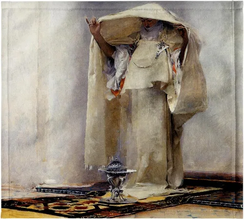 Miniatura 7 de 3D Rose Fumee Dl Ambre Gris Tangiers by John Singer Sargent Toalla de 15.0 x 21.7 in