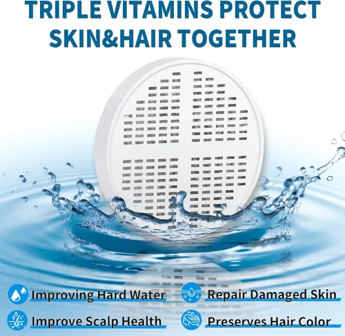 Miniatura 2 de Cartucho de repuesto de filtro de ducha de 2+2, 20 etapas y cartuchos de vitamina C + E + A, compatible con ducha AquaHomeGroup, filtro de cabezal