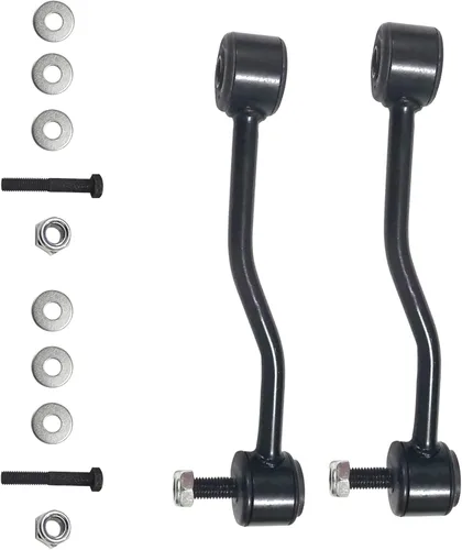 Miniatura 25 de 2 paquetes de kit de enlace de barra estabilizadora Compatible con Jeep TJ 1997-2006, enlace de barra antivuelco delantera Compatible con Jeep