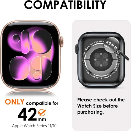 Miniatura 2 de Correa y Funda Diseñadas por KADES para Apple Watch Series de 46 mm, 45 mm, 44 mm, 42 mm, 41 mm, 40 mm, 38 mm para Mujer, Correa de Metal