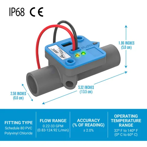 Miniatura 3 de Serie QS100 Sensor de flujo ultrasónico de 1 pulgada para riego de césped (QS100-10)