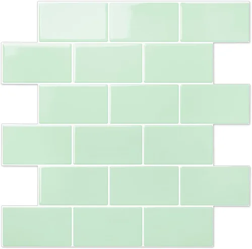 Miniatura 18 de STICKGOO - Azulejos de metro blancos para despegar y pegar, azulejos adhesivos para cocina (paquete de 1, diseño más grueso)