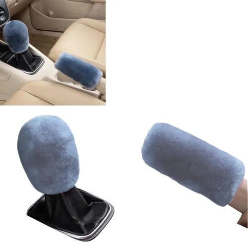 UGSHY 2 unidades de combinación de capó de freno de mano para automóvil, cubierta protectora de felpa cálida anticongelante, accesorio decorativo