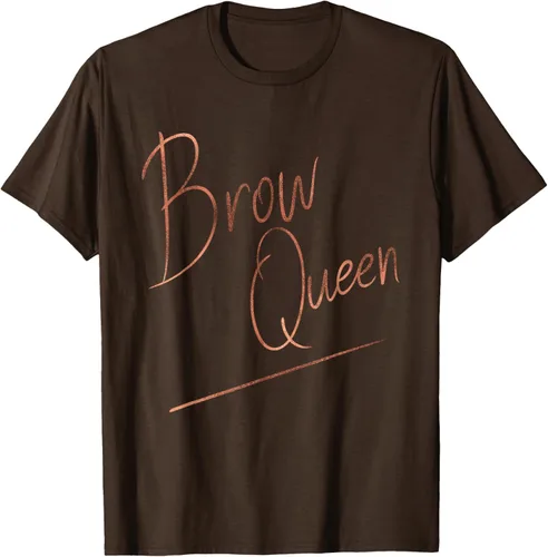 Miniatura 6 de Brow Queen Ombre - Camiseta de escritura a mano, regalo para artista de maquillaje, Negro, S
