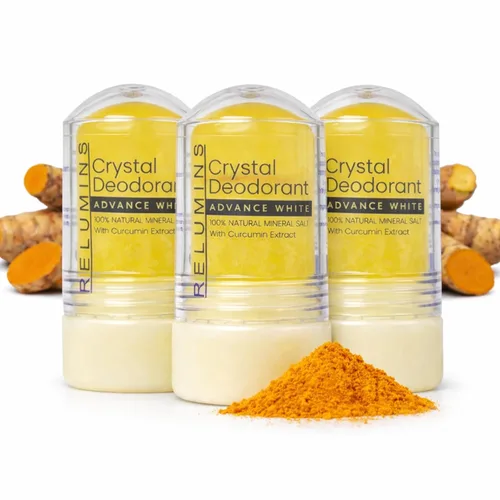 Miniatura 16 de Relumins Desodorante de cristal, sal mineral totalmente natural, sin manchas, no irritante, desodorante sin aluminio con protección contra olores