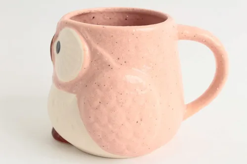 Miniatura 5 de Mino ware - Taza de cerámica japonesa con forma de búho, hecha en Japón (importación de Japón) CPM102 (rosa clavel)