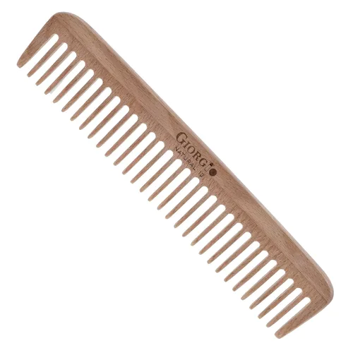 Miniatura 9 de Giorgio GIONAT6 Peine de Madera Natural Desenredante para el Cabello - Peine de Dientes Semi Finos y Anchos para Cabello Rizado, Peines de Bambú
