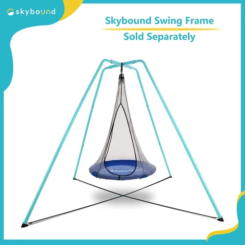 Miniatura 9 de SkyBound Columpio de platillo de árbol de 40 pulgadas, capacidad de peso de 600 libras, columpio para exteriores con correas para colgar, columpios